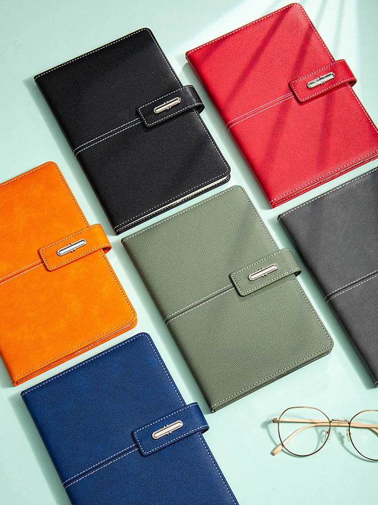 High‑End Elegant Leather Business Notebook Set With Gift Box Pen Insert Office Journal For Enterprise Business Office Supplies