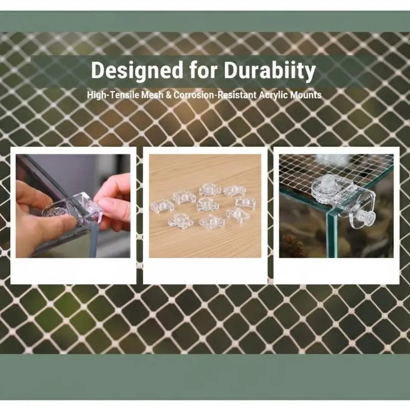 1Pcs Aquarium Accessories Fish Tank Net Anti Jumping Guard Pet Balcony Net