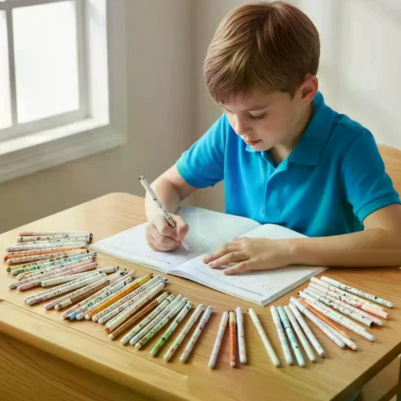 6/8/10Pcs Cute Writing Tools Animal-Shaped Erasable Pens For Journaling Writing Office Supplies Gift Ideas Office Stationery