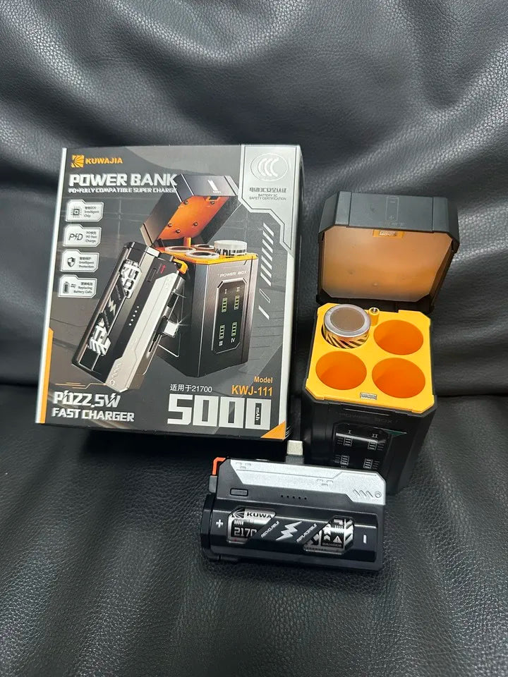 POWER BOX Capsule Disassemble Tactical Magazine Mobile Power Bank 20W Fast Charging Portable Replaceable Battery Pack 5000mAh