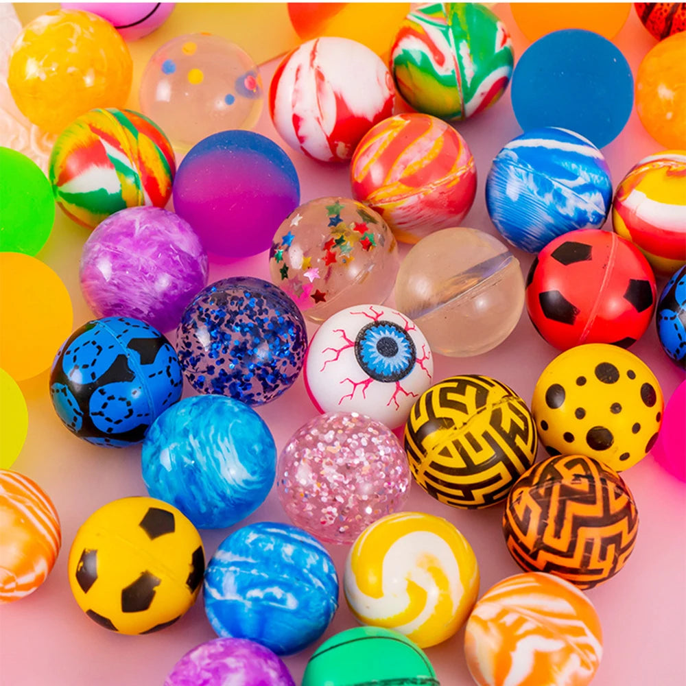 10/20/30/40/50Pcs Bouncy Ball Toys Kid Birthday Party Favors Gifts for Guests Rubber Bouncing Ball Pinata Goody Bag Fill Prizes
