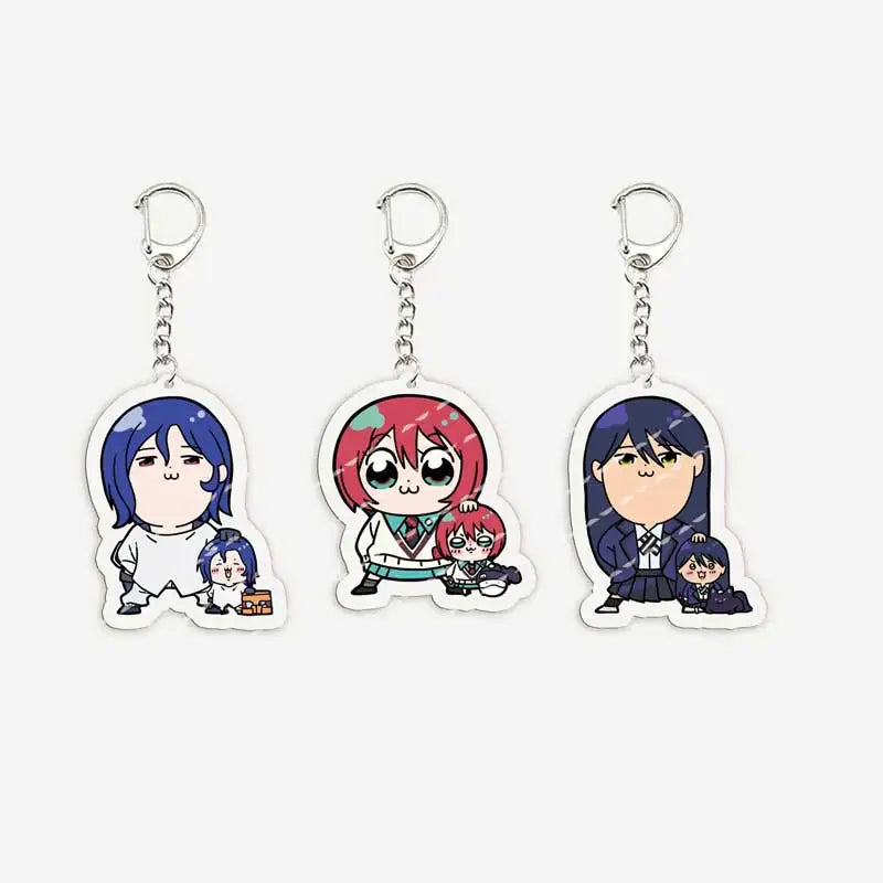 Anime Characters GQuuuuuuX Keychains for Accessories Bag Acrylic Kawaii Nyaan MACHU Shuji Itō Keyring chainJ ewelry Fans Gifts