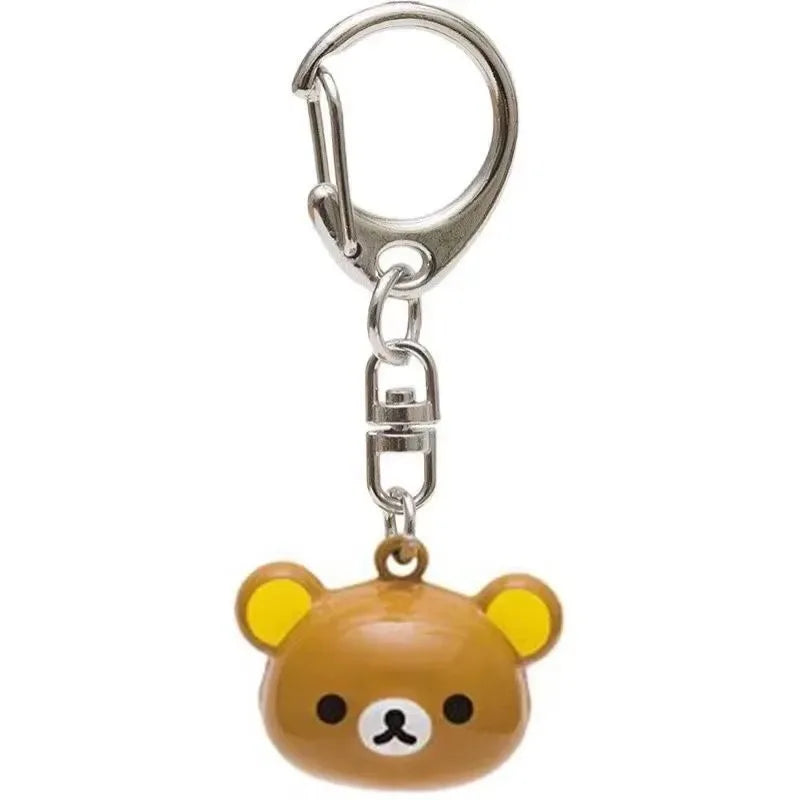 Cute Teddy Bear Rilakkuma Key Chains for Girls Keyrings Car Key Decor Keychains Backpack Pendants Charms Accessories Kids Gifts
