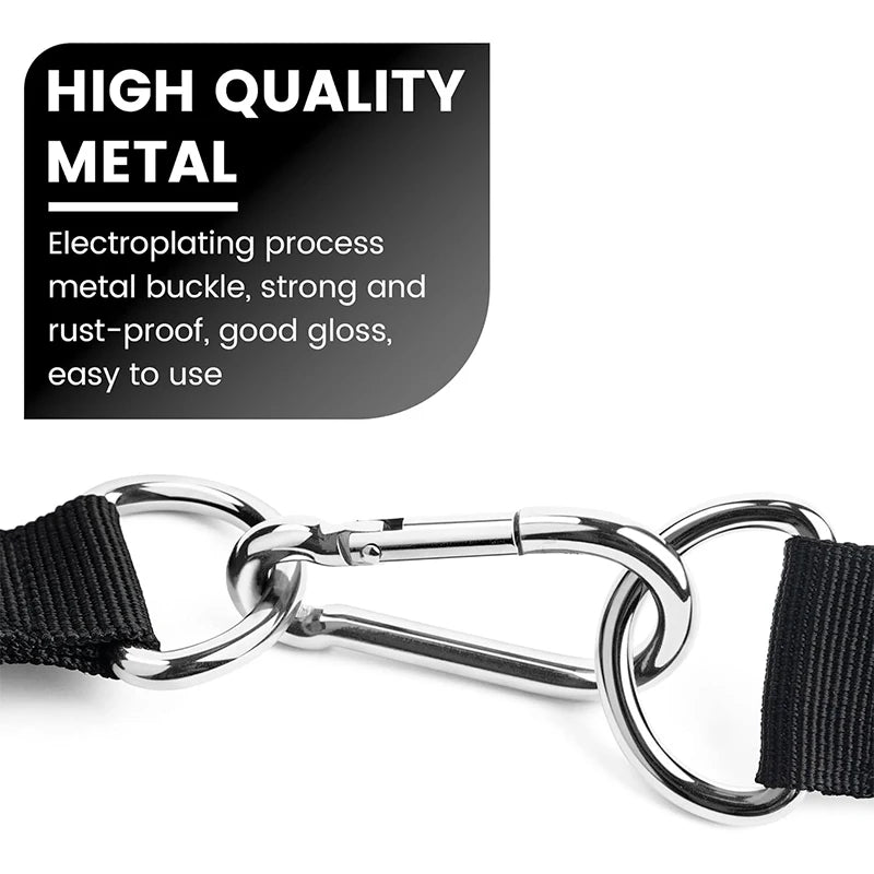 Pull Rope Grip Fitness Accessories Exercise Band Handle Rally Handle with 2 Carabiners Handle Resistance Bands Foam Handle