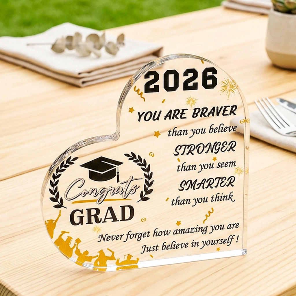 Graduation Acrylic Keepsake Congrats Grad Party Decor Class of 2026 Favors Desktop Ornament Grad Season Celebration Gifts