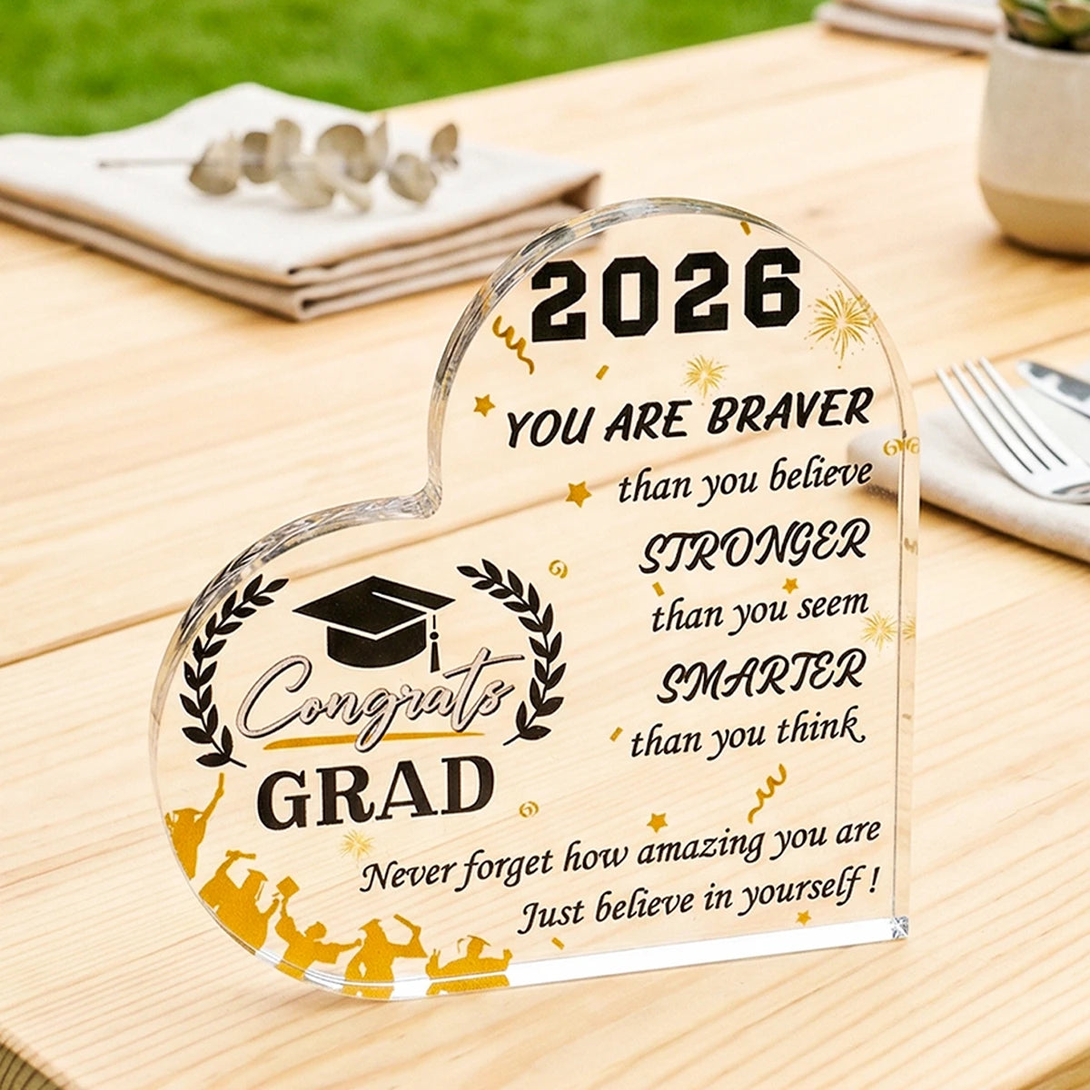 Graduation Acrylic Keepsake Congrats Grad Party Decor Class of 2026 Favors Desktop Ornament Grad Season Celebration Gifts
