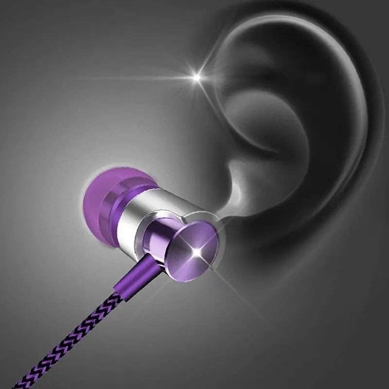 In-Ear Headphones HiFi Bass Portable Phone Audio Accessories For School Office Travel Gym Running Wired Earbuds Call Headphones