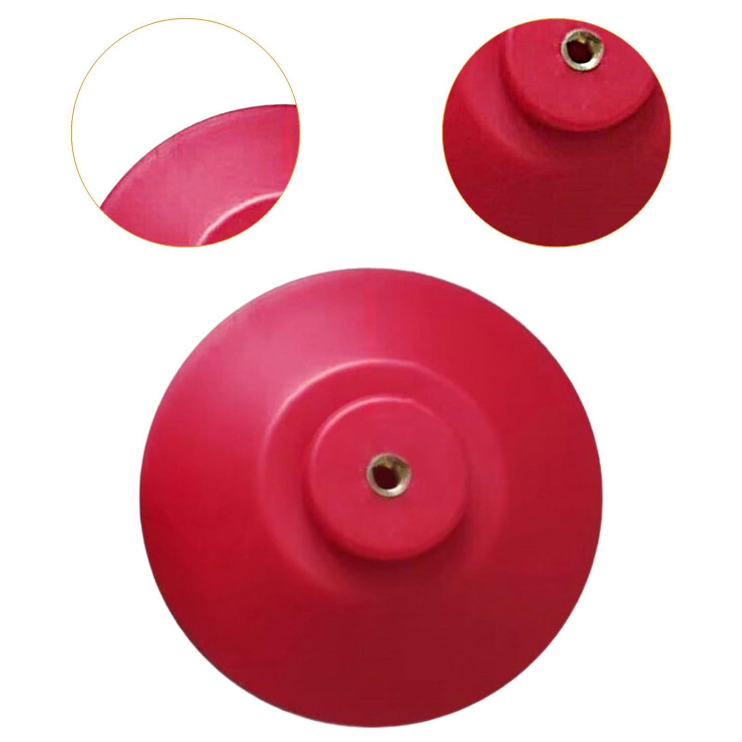 Steering Wheel Holder Stand Base Easy to Install Accessories Professional Repair Parts Universal Wheel Alignment Essential Tool red plastic suction cup with metallic threaded hole in the center for steering wheel holder stand base universal alignment tool