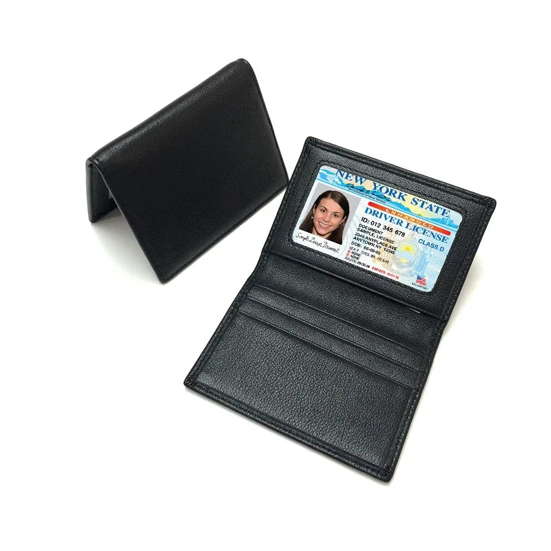 Real Leather Minimalist Wallet Small Thin ID Credit Card Holder Male Slim Simplicity VIP Cards Cases Women and Mens Accessories