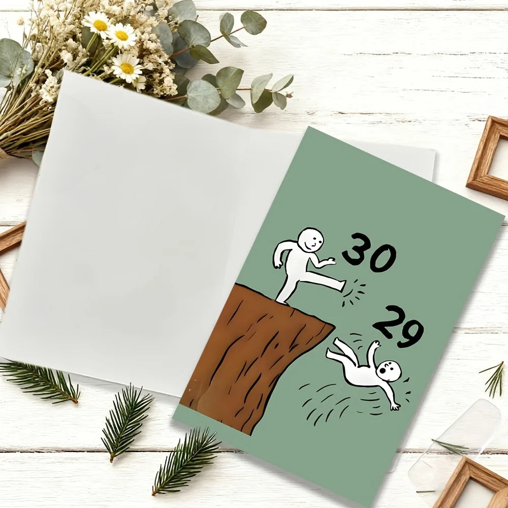 Fun 29 to 30 Milestone Birthday Card, Creative Gift for Family & Friends, Ideal Birthday Party Decoration