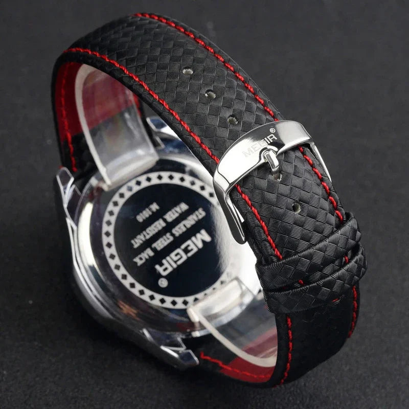 MEGIR Watches Men's Quartz Wrist Watches Top Brand Luxury Male Fashion Casual Luminous Waterproof Clock Leather Watch Hot 1010