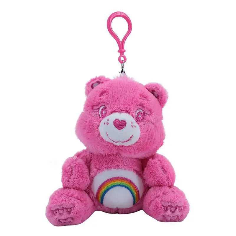 Care Bears 12cm Sitting Pose Plush Cute Bag Pendant Kawaii Stuffed Toy Car Charm Soft Doll Decor Ideal Birthday Holiday Gift