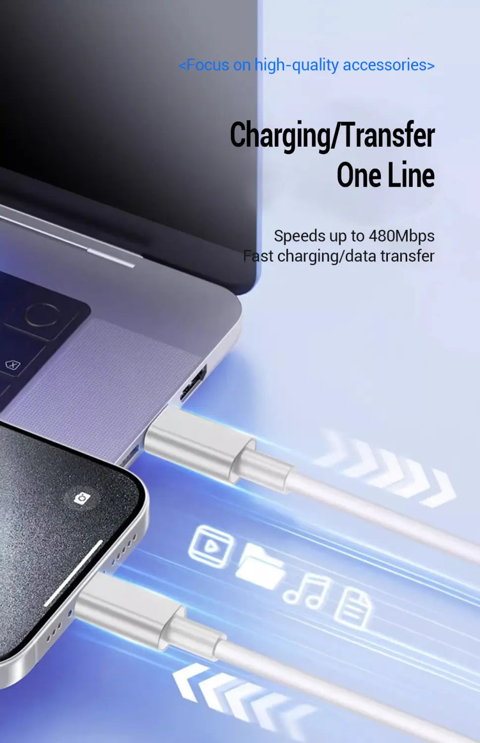 Silver usb-c to usb-c charging and data transfer cable with a sleek metallic finish designed for fast charging and compatibility with lightning devices