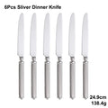 4/6/12/16/20Pcs Sliver Tableware Stainless Steel Cutlery Mirror Double Sided Pattern Handle Fork Mirror Western Gold Dinner Set