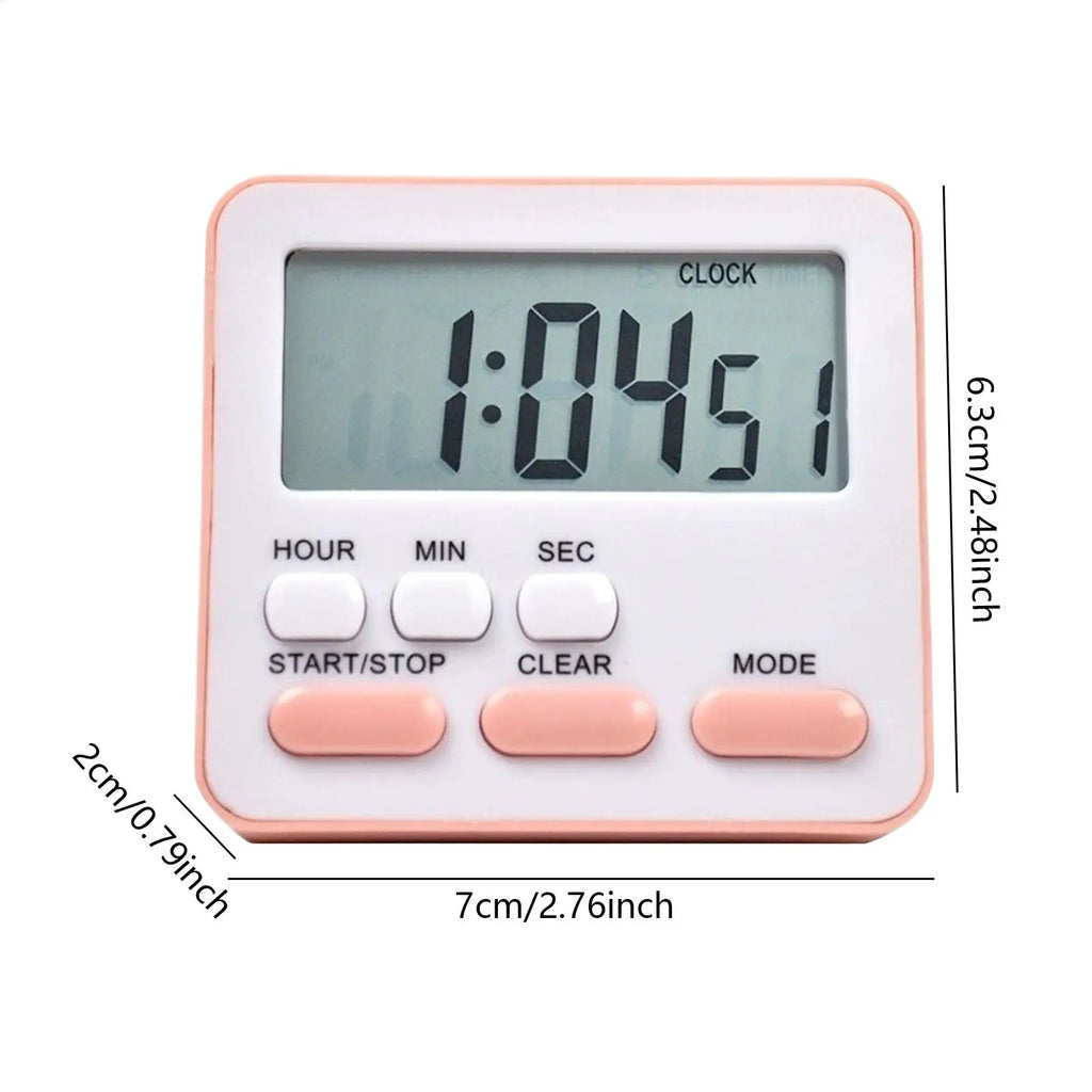 Kitchen Timer Small Digital Clocks 24 Hour Alarm Function Timer for  Adults Boys Girls Classroom Grilling Baking Meeting Cooking