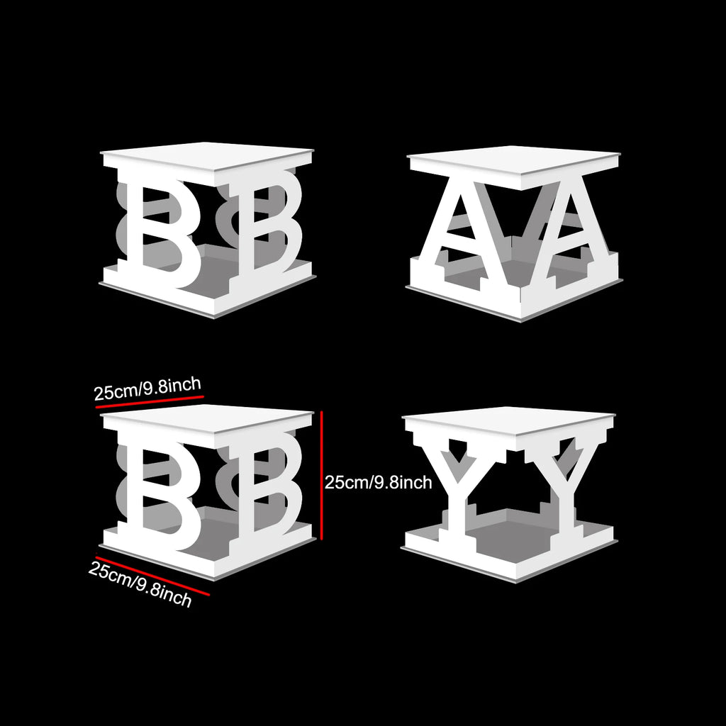 BABY Box Baby Shower Decoration Hollow baby Letter Cubes Balloon Filling Boxes Party Decor Props