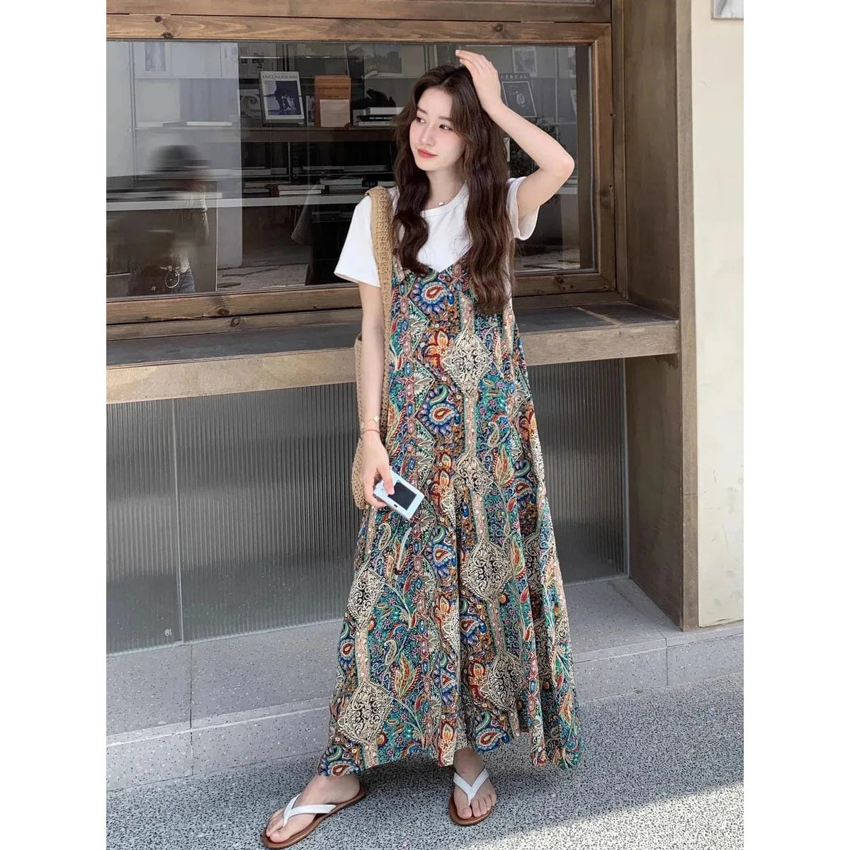 Summer Women's Jumpsuit 2026 New Vintage Bohemian Rompers Casual Fashion Printed Wide Leg Pants Female Sleeveless Strap Overalls
