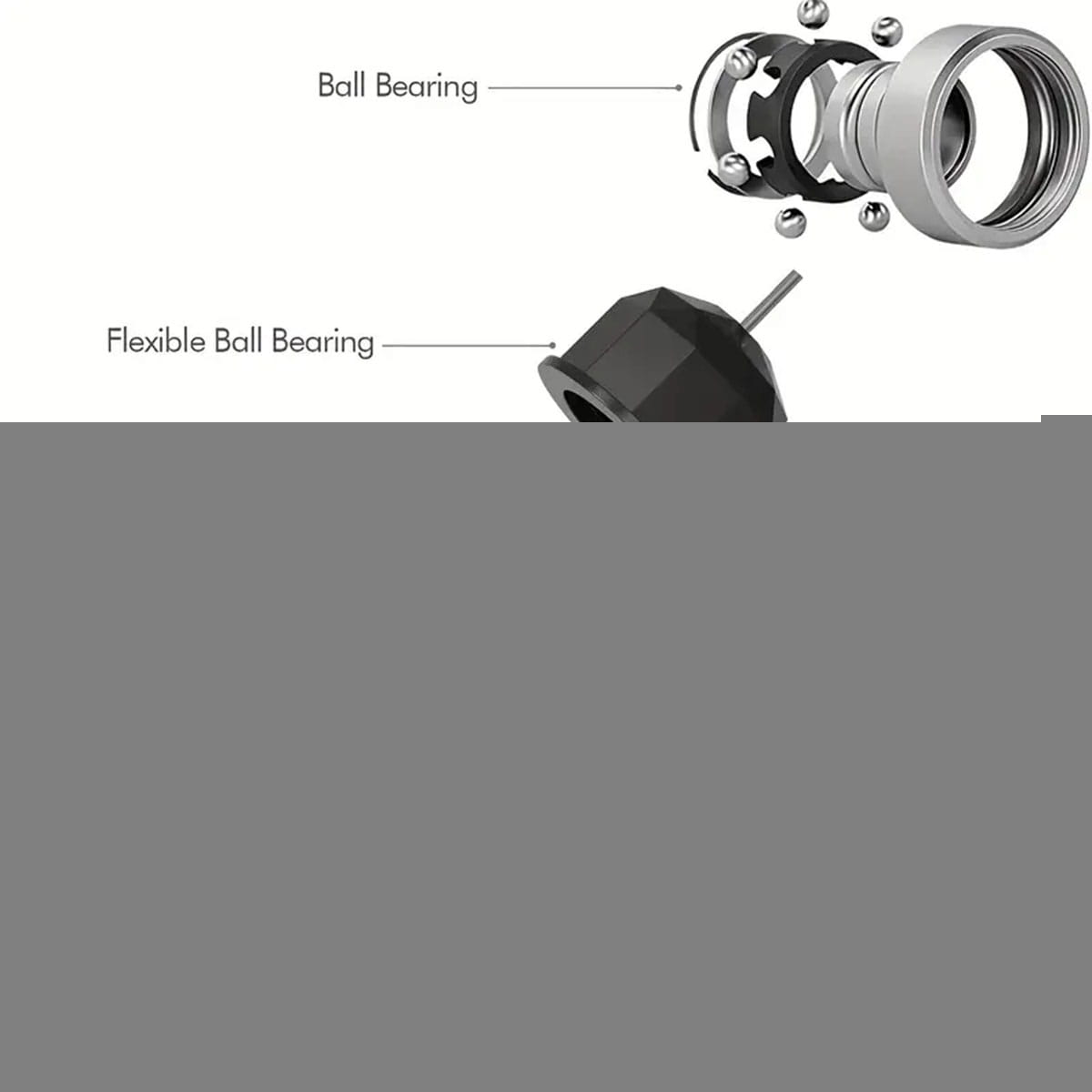 Verstellbares Springseil aus Stahldraht in Schwarz und Rot mit einem silber-schwarzen Kugellager-Set mit flexiblem Bestandteil.