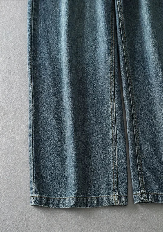 Women Pants Casual Streetwear High Waist Jeans Wide Leg Trousers Loose Daily Walking Denim Pant zip jeans pantalon y2k