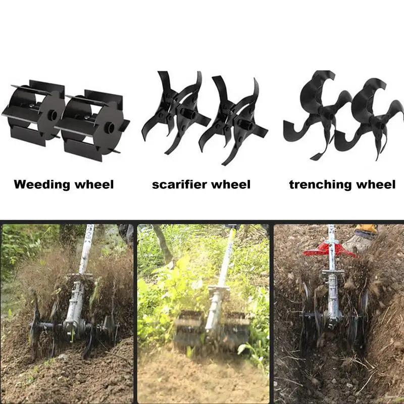 Garden Tiller Wheel Precision Alloy Multi-purpose Weeding Eater Trimmer Enhances Lawnmower Accessory Trimmer Head Rotary