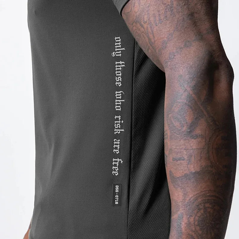Men's Quick Dry Fitness T-Shirt Gym Running Sportswear Summer Breathable Workout Tee Bodybuilding Muscle Shirt Casual Activewear