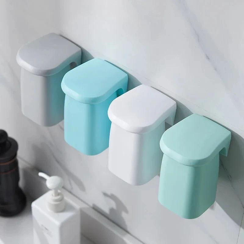 Bathroom Accessories Minimalist Magnetic Mouthwash Cup Wall Mounted Toothbrush Storage Rack Brushing Cup Washing Cup Dental Jar