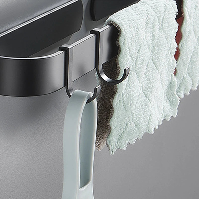 Bathroom Movable Hooks Kitchen Cabinet Door Back Hook Hanging Rack Clothes Coat Hat Towel Hanger Storage Shelf  Hook Accessories