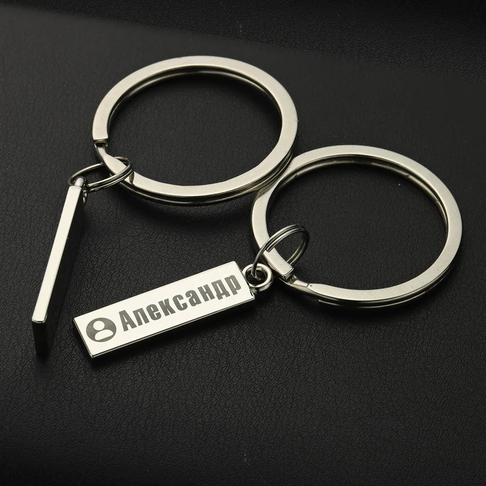 Small Size Anti-lost Keychain Personalized Customized Keyring  For Car Name Number For Men Women Gift  Key Chain P021