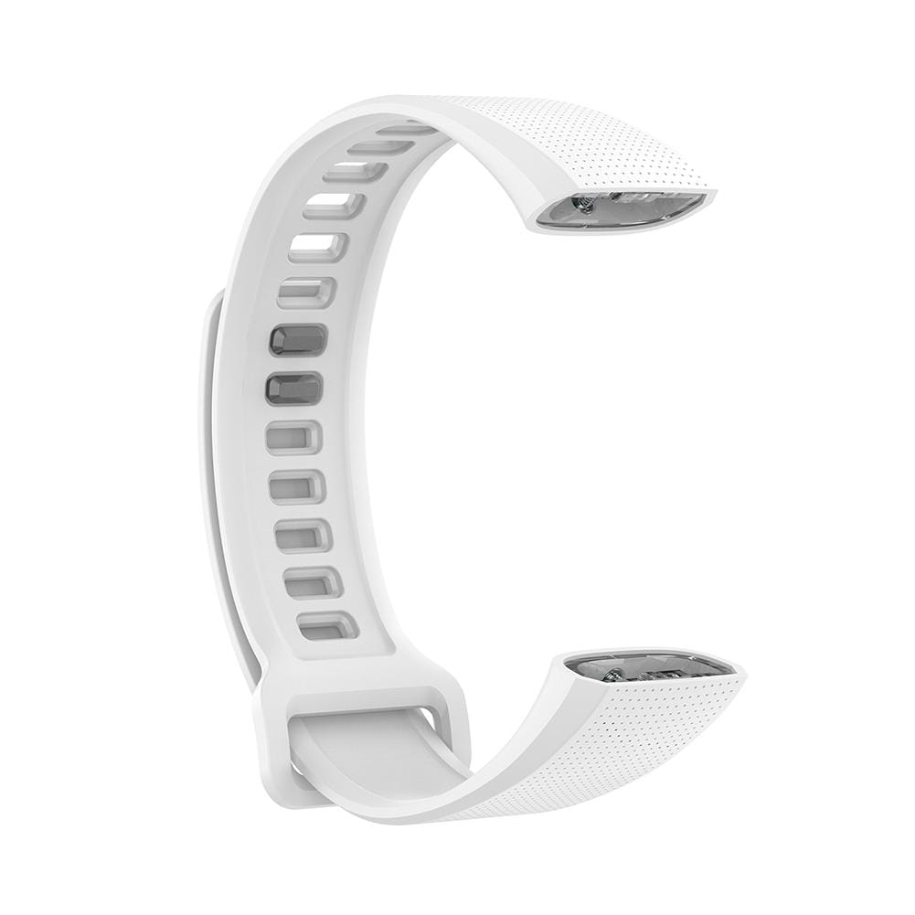 Bracelet en silicone blanc pour Huawei Band 2 Pro, avec texture perforée et boucle réglable, pour bracelet à porter au poignet.