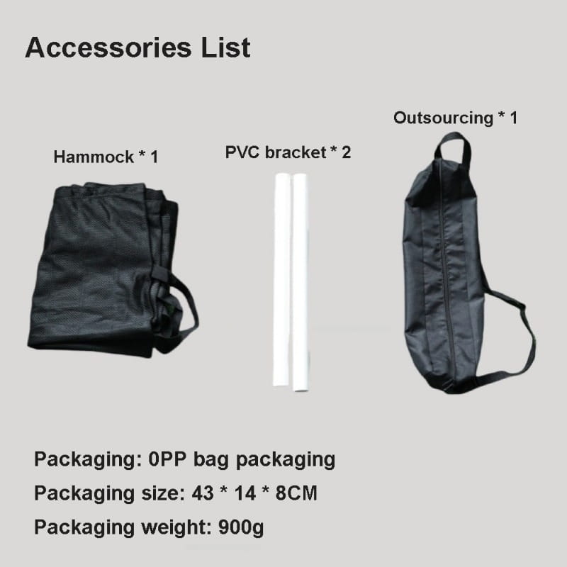 Hamaca de viaje para cabina de camión con malla de poliéster negro, con correas ajustables y costuras reforzadas para un uso exterior resistente.