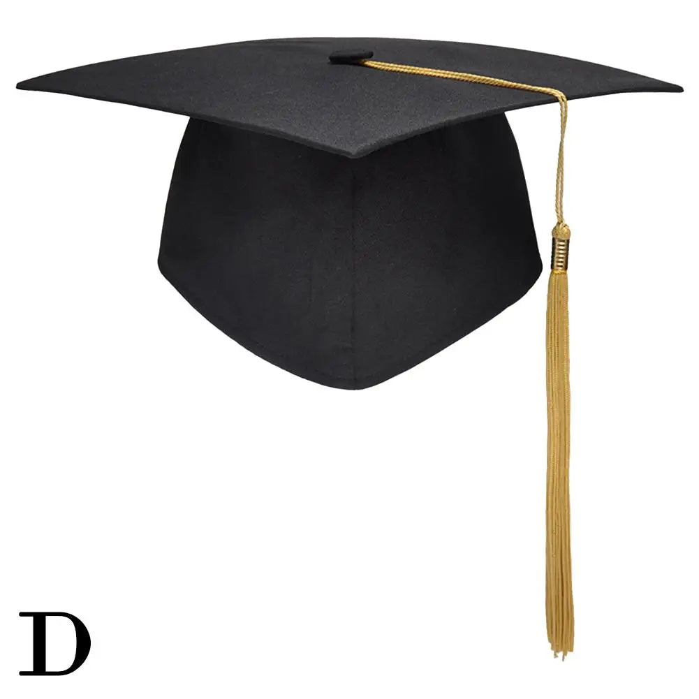 Graduation Cap With Tassel Bachelors Hat With Adjustable Size Elastic Band Graduation Master Degree Graduation Ceremony Hats