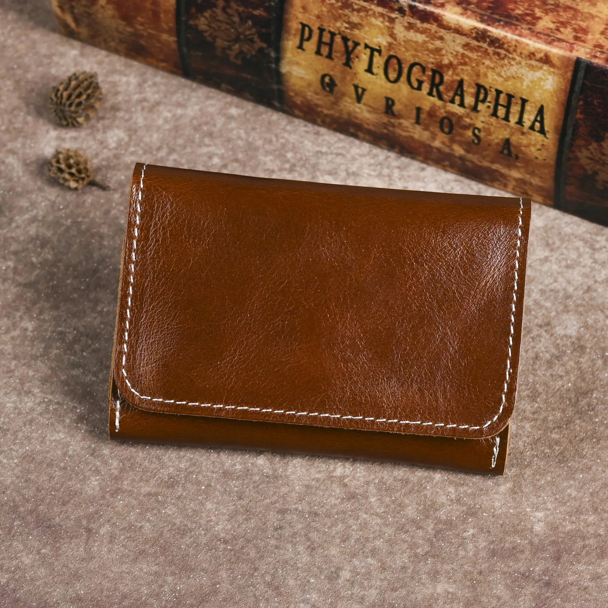Genuine Cowhide Leather Wallet for Men Women Vintage Handmade Short Small Men's Wallets Compact Card Holder Leather Coin Purse
