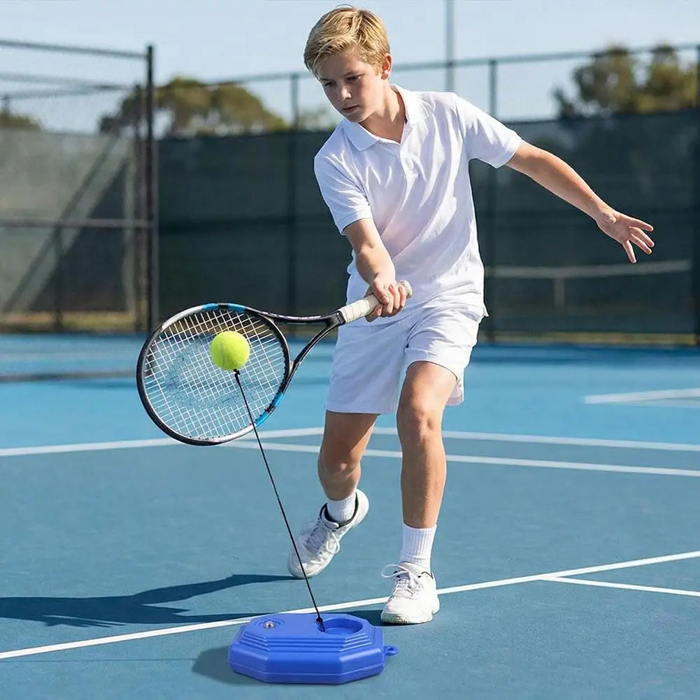 Tennis Training Aids Bases With Elastic Rope Ball Practice Self-Duty Rebound Tennis Trainer Tennis Practice Tool