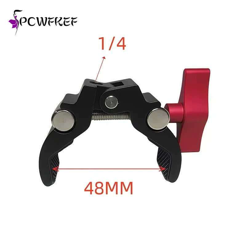 1Set Photography Accessories Camera Metal Super Clamp With Double Ball Head Magic Arm For  Monitor Light Mic Phone Mount