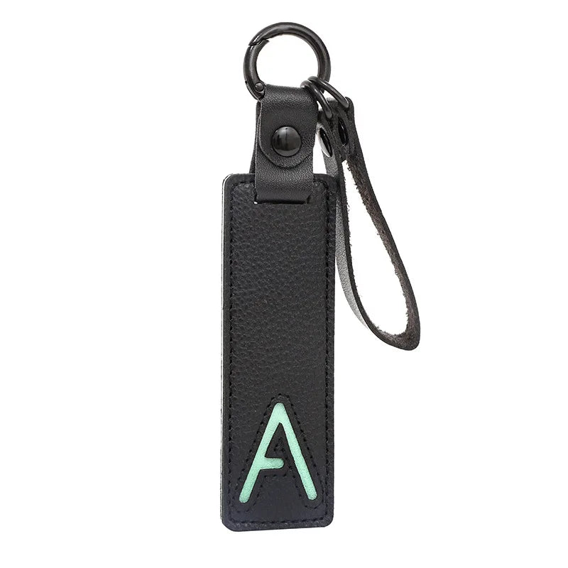 New Leather English Key Chain With 26 Full Letter Text Tags And Pendant Keychains Party Gift Wholesale
