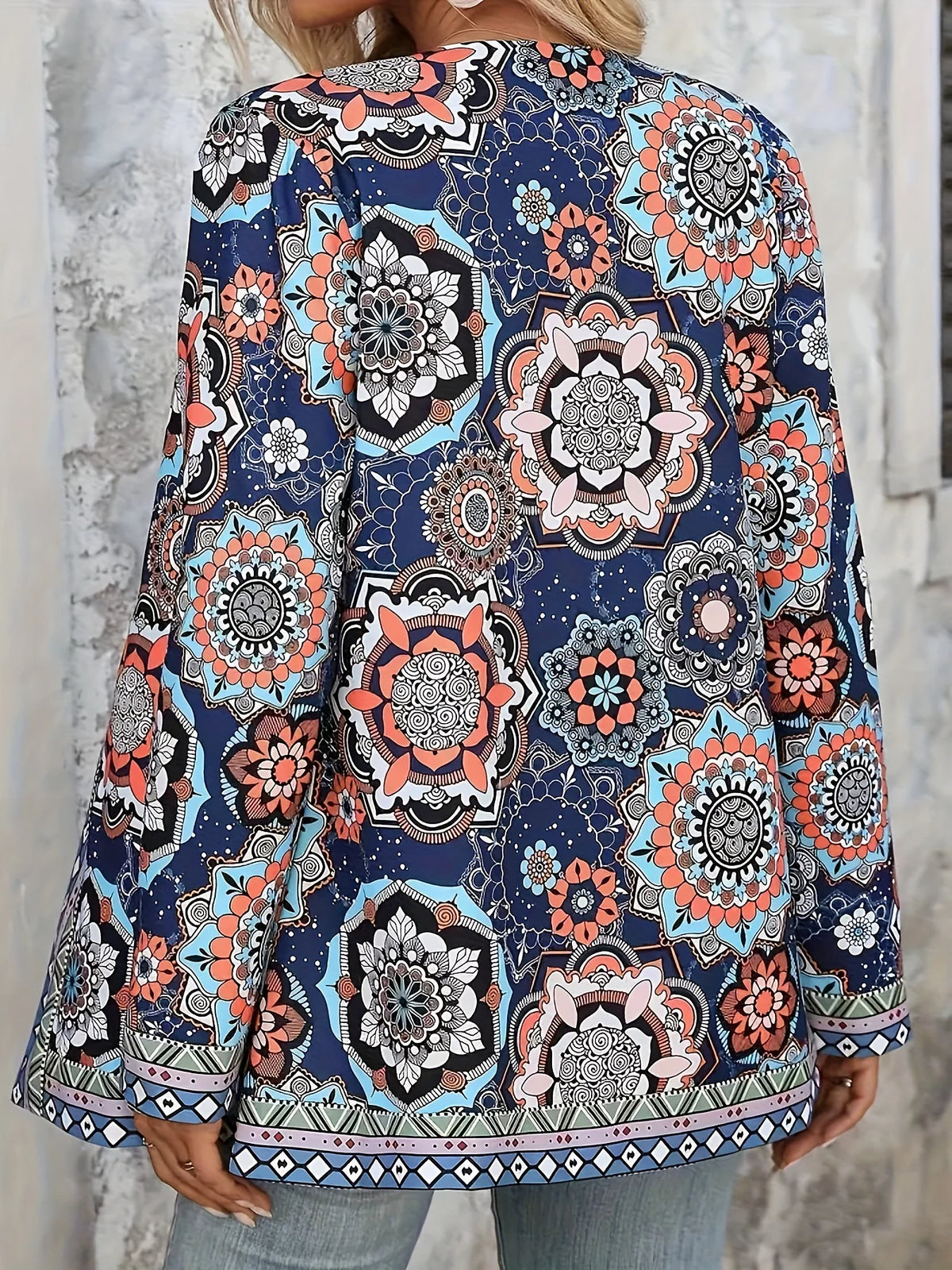 Women's Fashion Mix-And-Match Design, Minimalist Style, Free-Style Art, Innovative Multi-Color Long-Sleeve Jacket