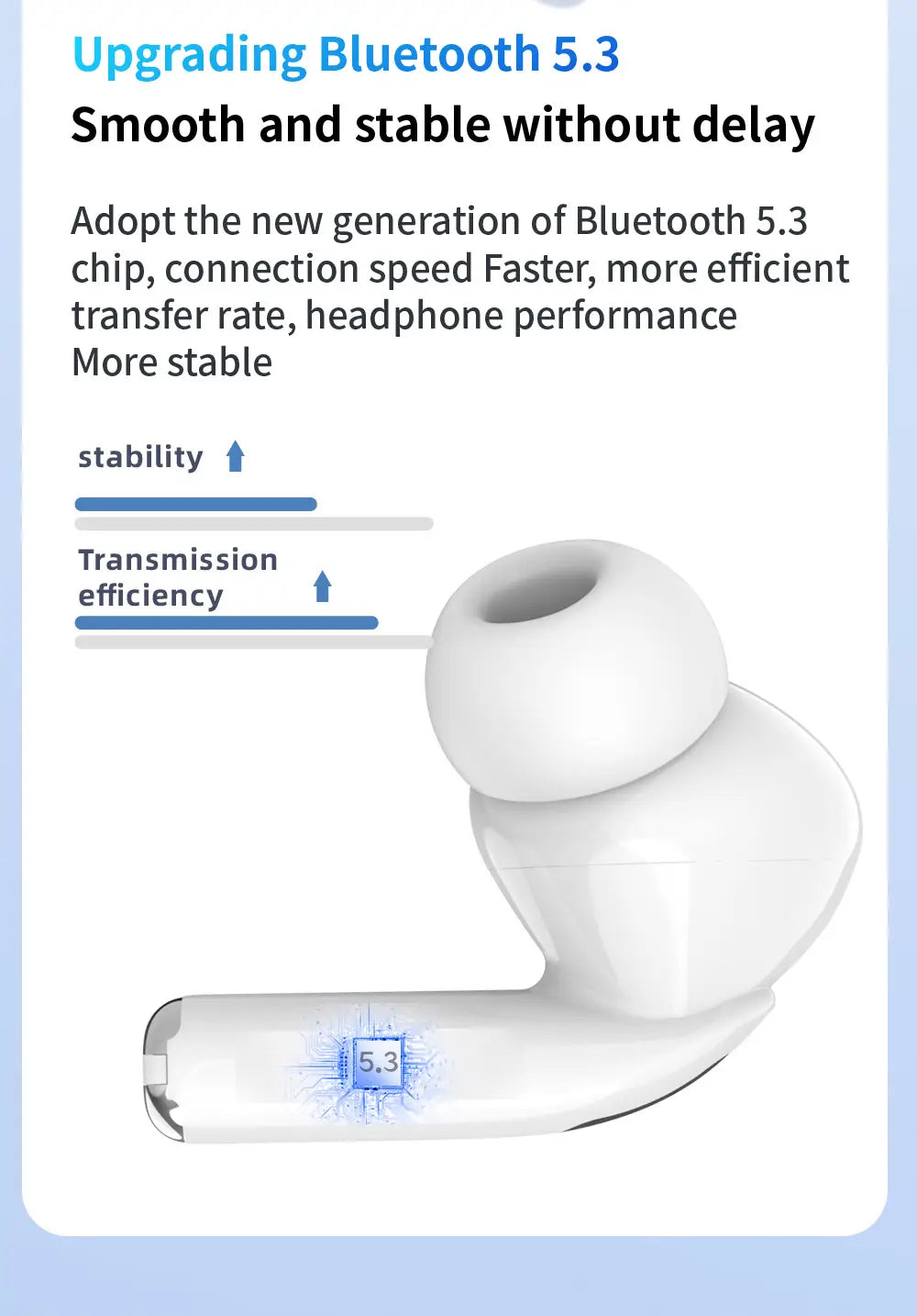 white true wireless bluetooth earbud with sleek ergonomic design and glossy finish featuring hifi noise reduction technology