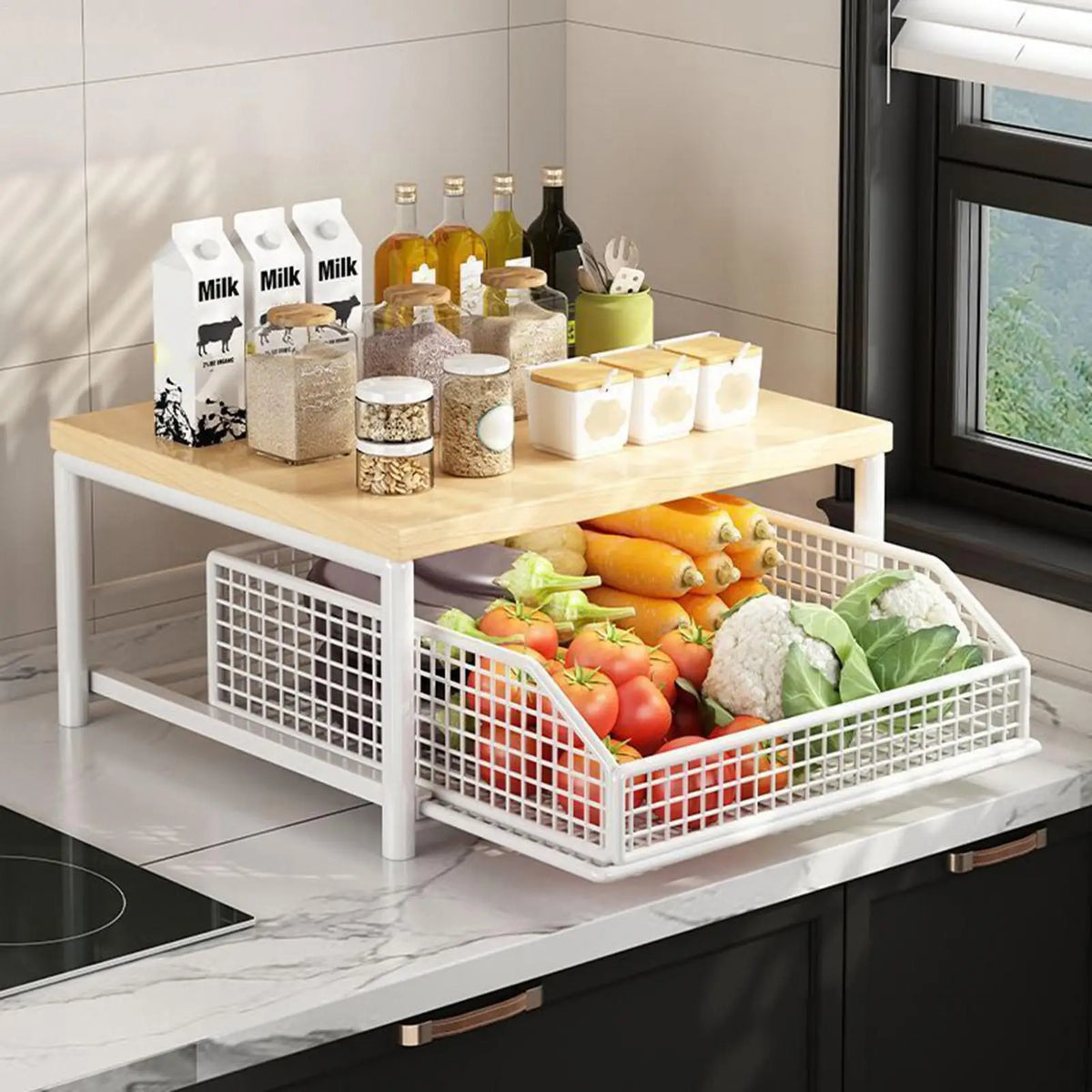 Kitchen Countertop Organizer Multi-Use Shelf for Microwave Spices Coffee Machine & Printer Kitchen accessories