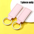 Personalized Name Number PU Leather Keychain Business Gift Pendant Laser Customized Logo Bag Car Key Chain Ring Keyring