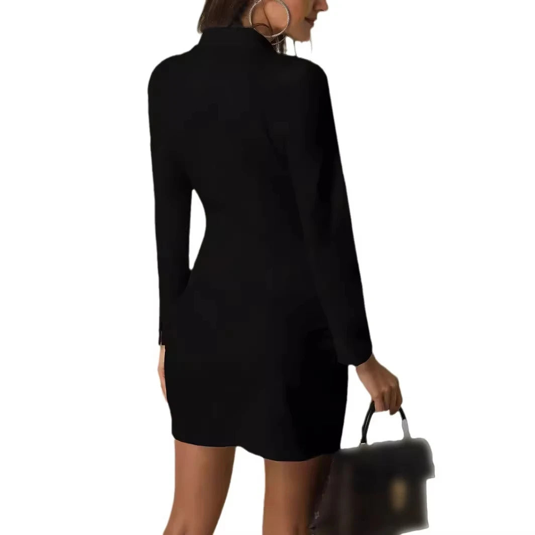 New Women Blazer Elegant Office Lady Dress Long Sleeve Black White Spring Summer Female Causal Fashion Large Size Suit