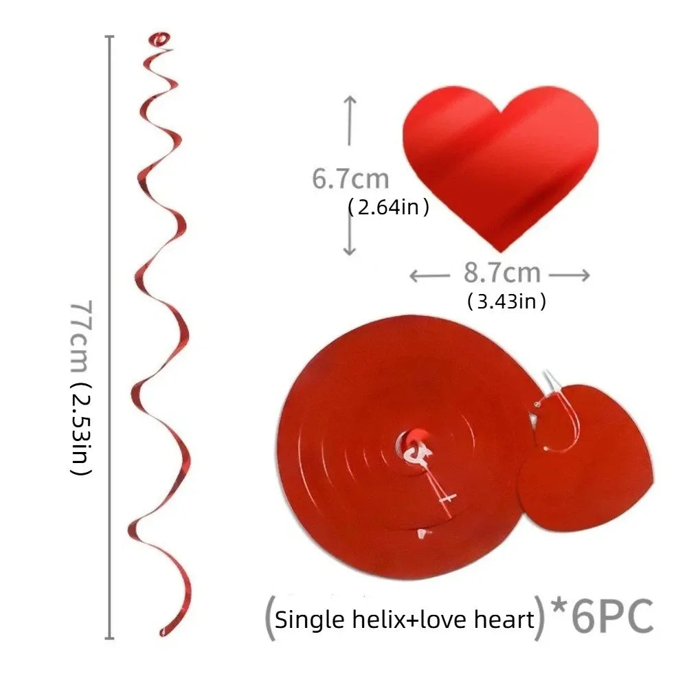 Romantic Valentine's Day Love Pulling DIY Decorations Love Flower Hanging Curtain Wedding Party Supplies