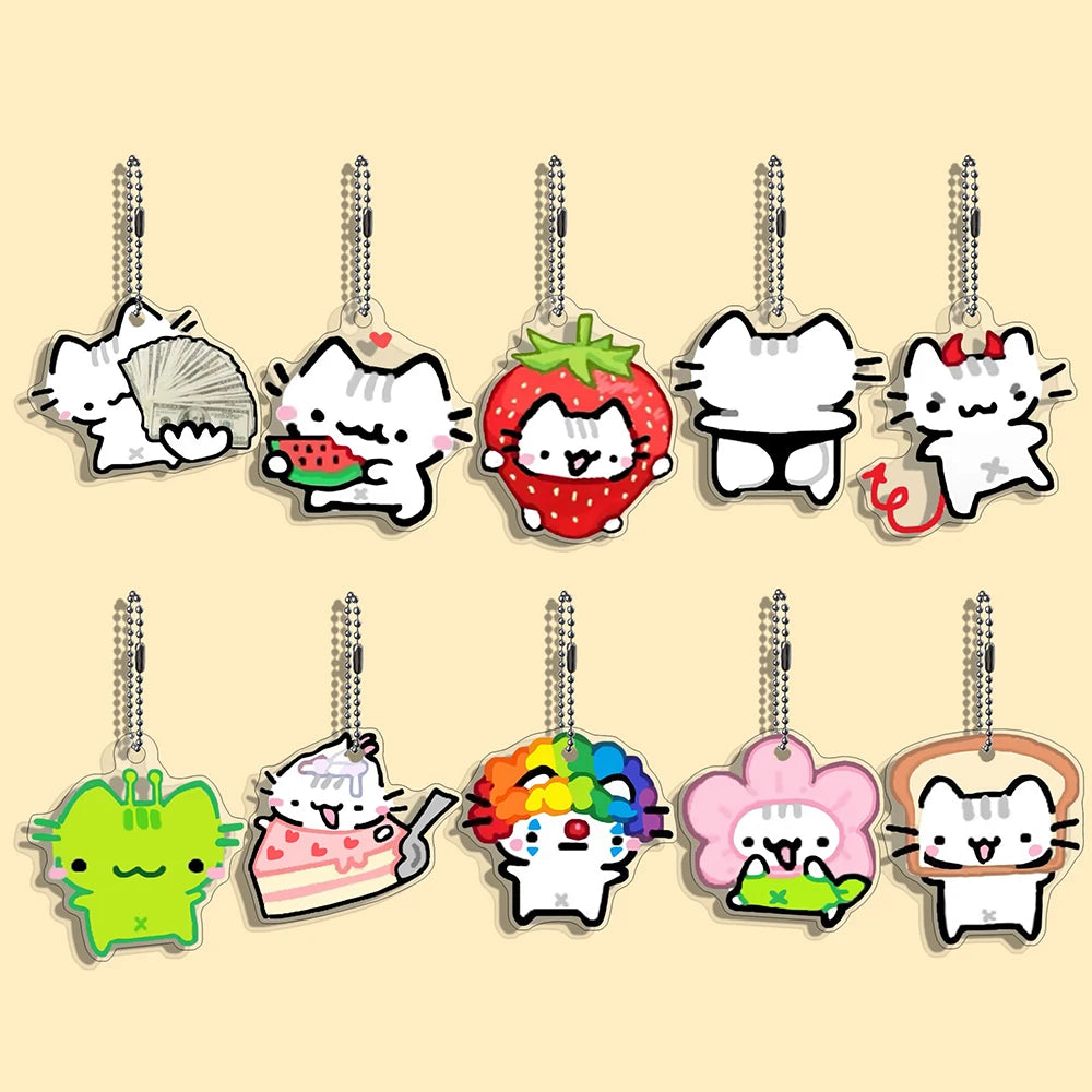Funny Cat Character Keychain Student Gift Bag Women's Bag Cute Things Gift For Best Friends Wholesale Gifts Kitty