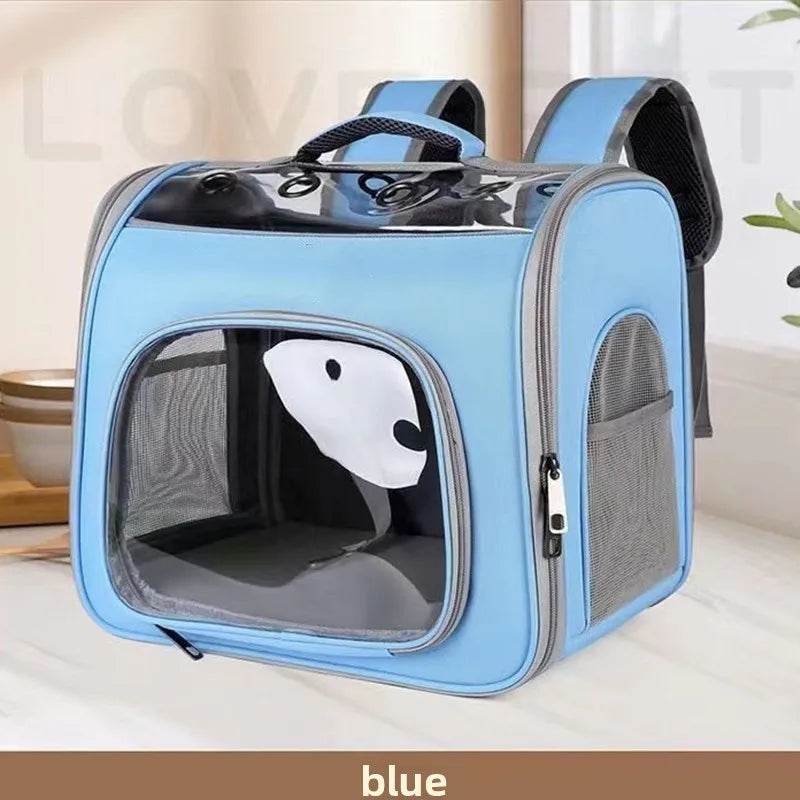 Pet Backpack Breathable Pet Backpack Carrier Oxford Fabric Portable Travel Bag For Small Cat Dog Outdoor Walking Camping Trip