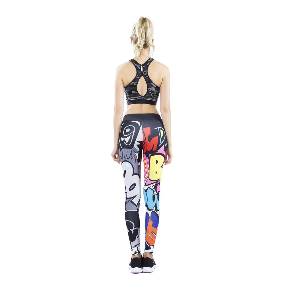 Women Digital Printing Leggings Workout Leggings High Waist Push Up Leggins Mujer Fitness Leggings Women'S Pants