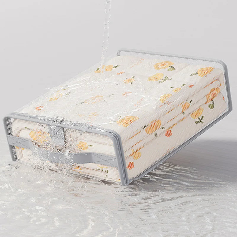 1pc Bedroom Bedding Storage Bag Bed Sheet Quilt Cover Storage Bags Hanging Wardrobe Organizer Clothes Storage Bags PVC