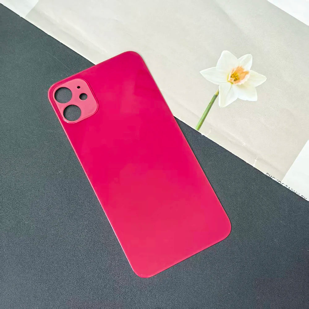 Back Glass Cover For iPhone 11 Replacement Rear Battery Door Housing Cover With Camera Lens Full Housing Back Panel Repair Parts