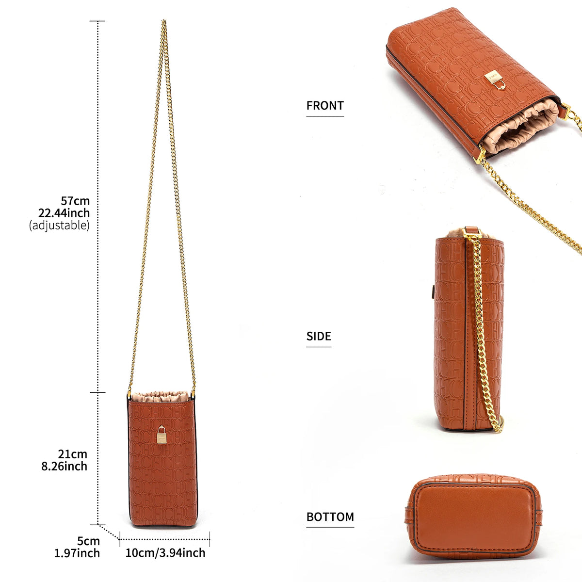 Leather Shoulder BagsEmbossed  Motifs Vintage-Inspired Designs with Gold-Toned Locks Textured Chains Chic Functional Details