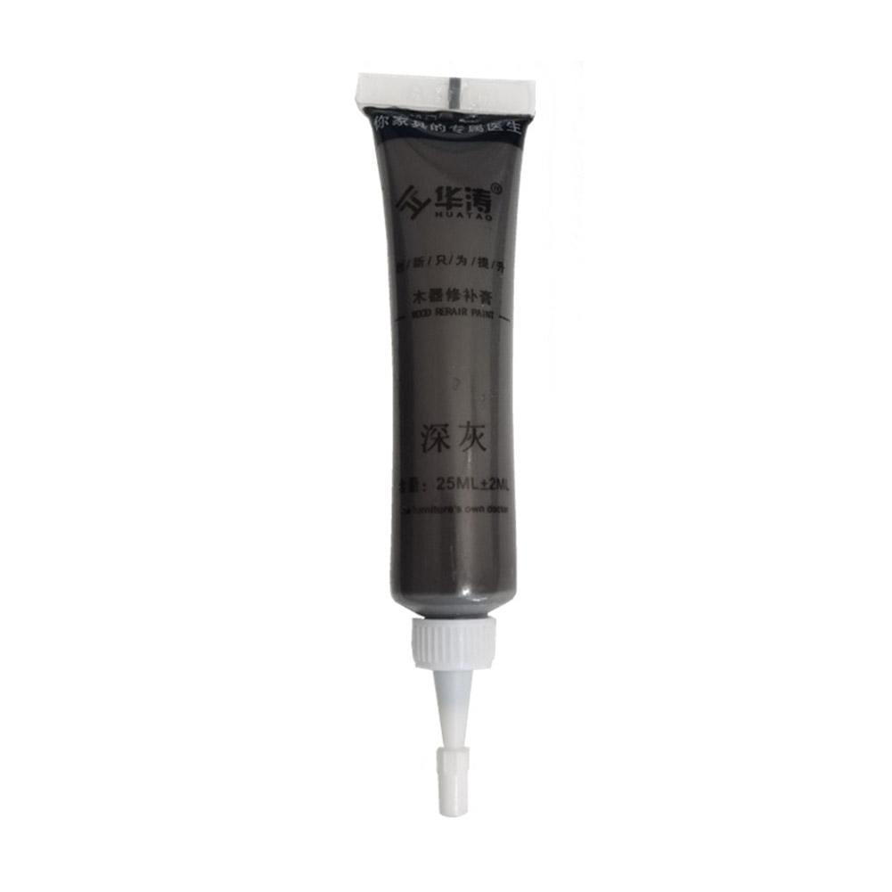 A sleek dark gray 25ml tube of Huatong brand repair paste with a white cap and nozzle for scratch repair and touch-up paint applications.