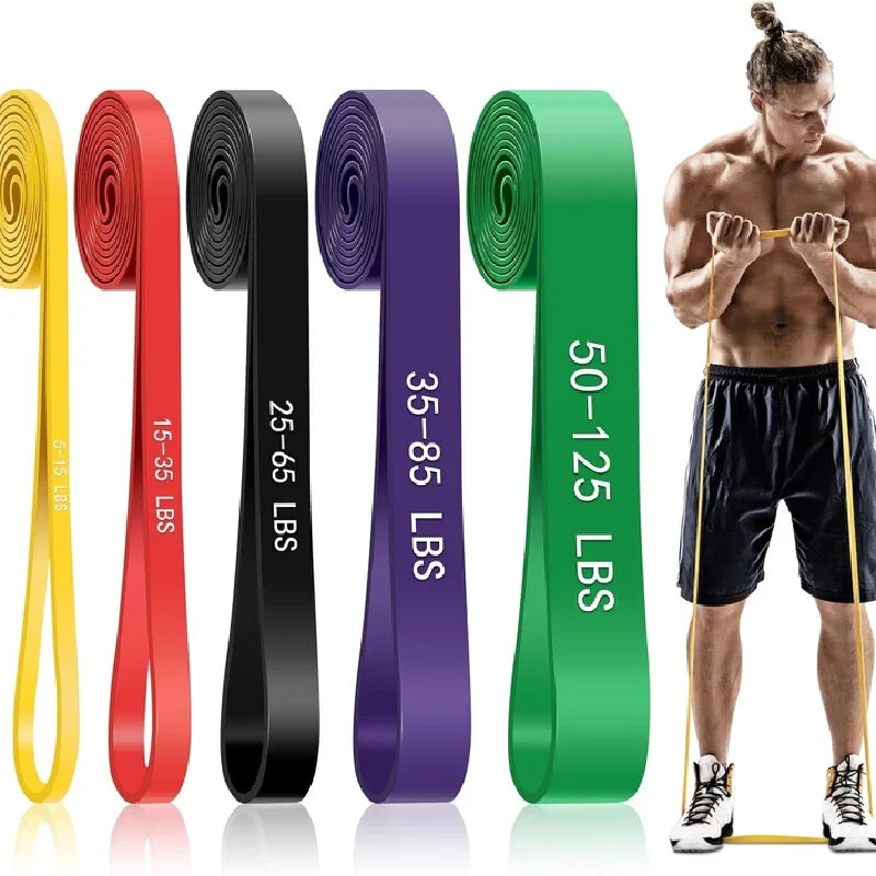 Resistance Bands Set Strength Training Pull Up Assistance Bands Heavy Duty Fitness Exercise Bands Stretch Workout Gym Equipment