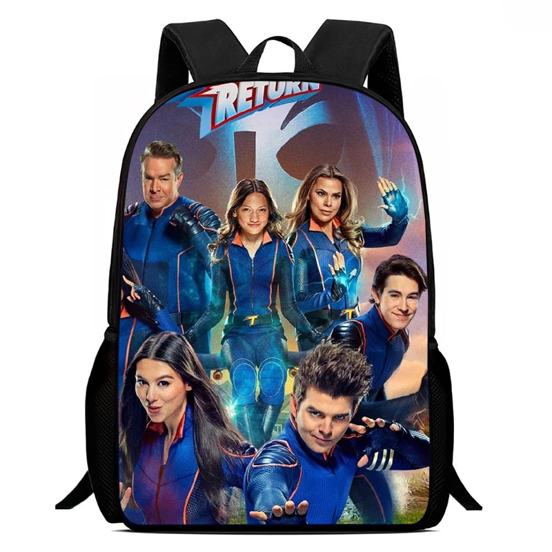 Kids Schoolbags The T-Thundermans Printed Child Backpack,Large Capacity Bookbags for Kindergarten Students,Bags for Boys Girls